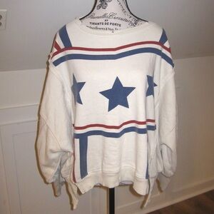Free People We The Free Graphic Camden Pullover Sz Small